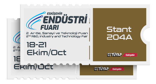 18-21 Ekim'de Eskişehir Endüstri Fuarı'ndayız!